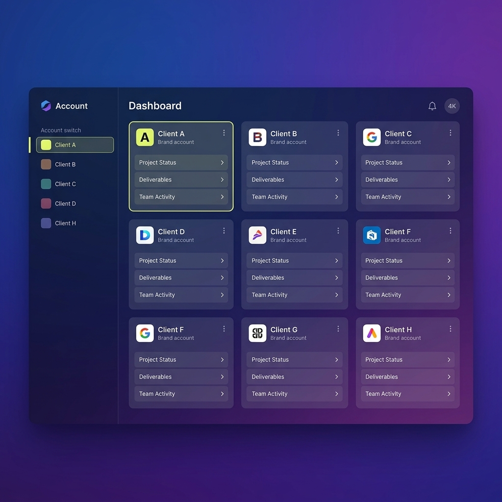 Client dashboard UI