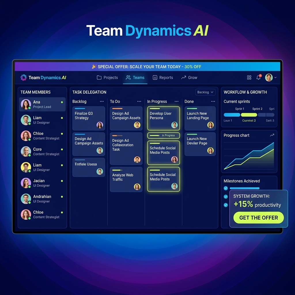 Team dashboard UI