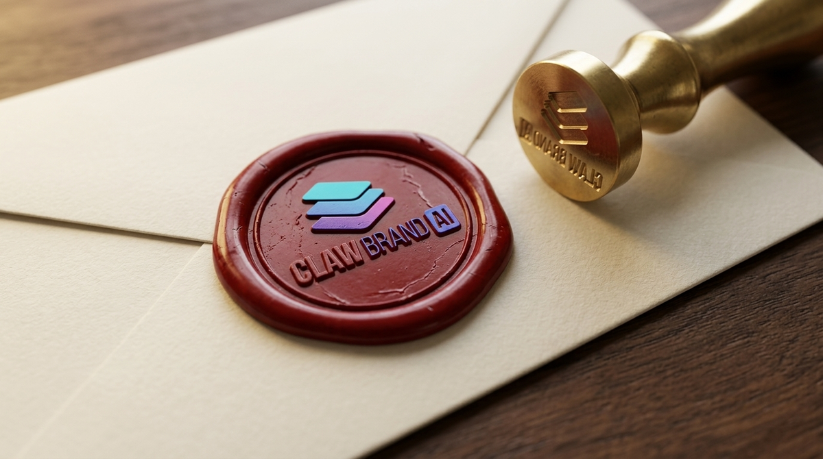 Deep red wax seal mockup