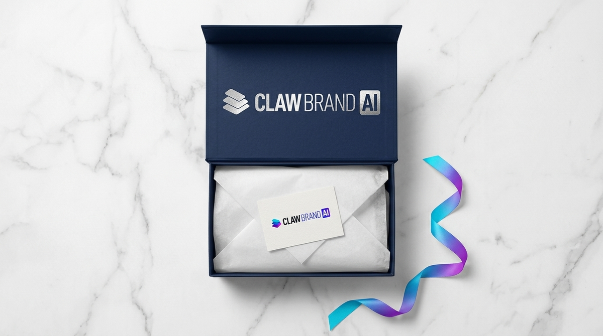 Navy blue magnetic closure gift box inner lid mockup