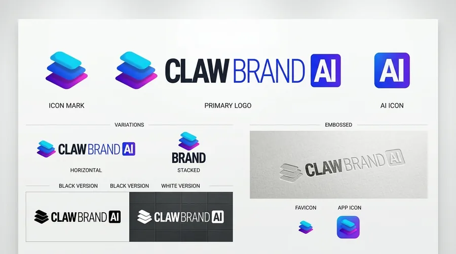 Luxury logo presentation sheet