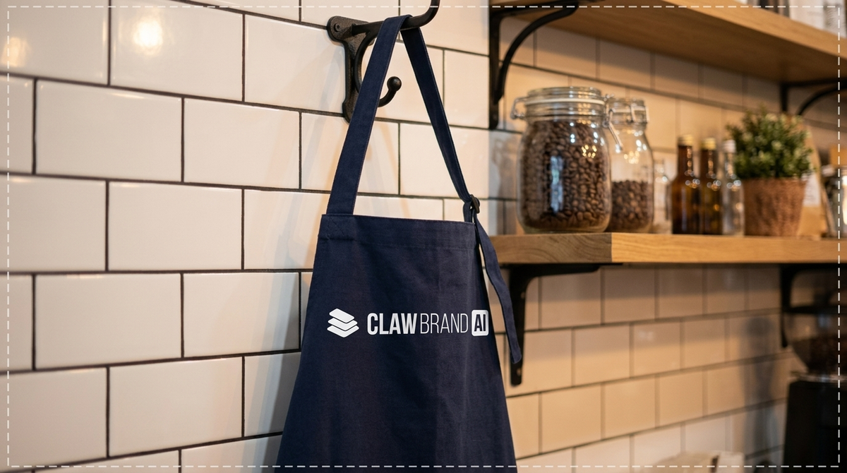 Navy blue canvas apron mockup