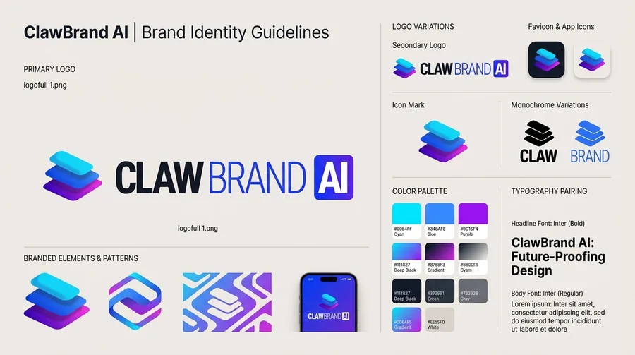 Premium branding identity board