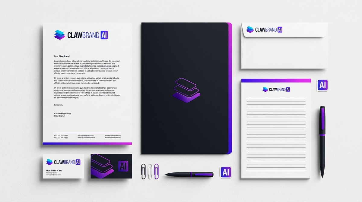 Printed letterhead mockup