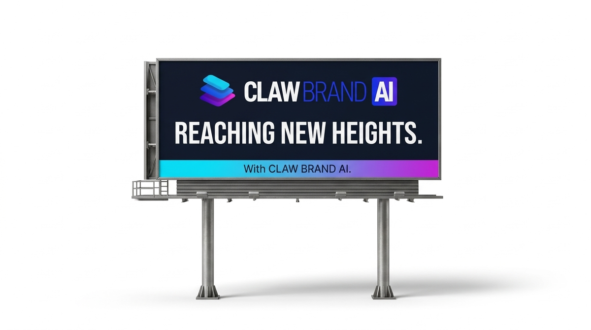 Rectangular advertising panel mockup