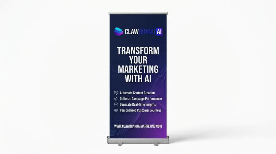 Retractable roll-up banner stand