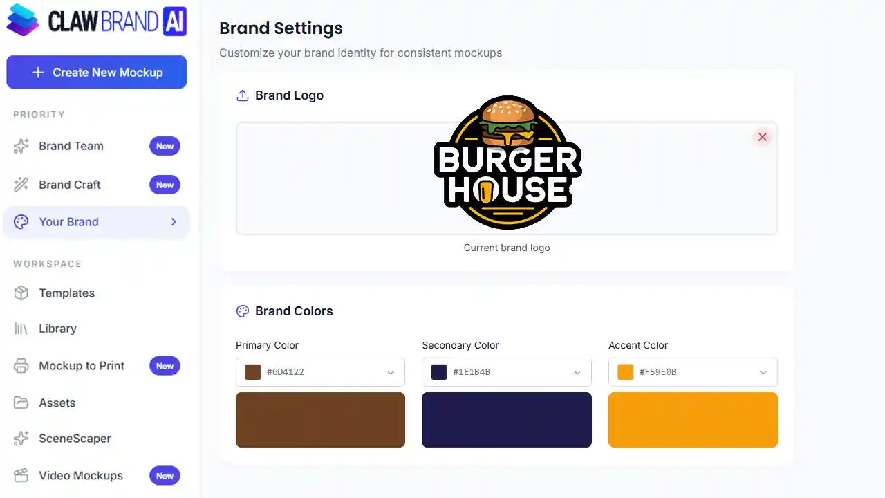 Upload your brand assets